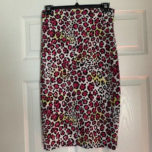 Arden B Leopard-Print Pencil Skirt